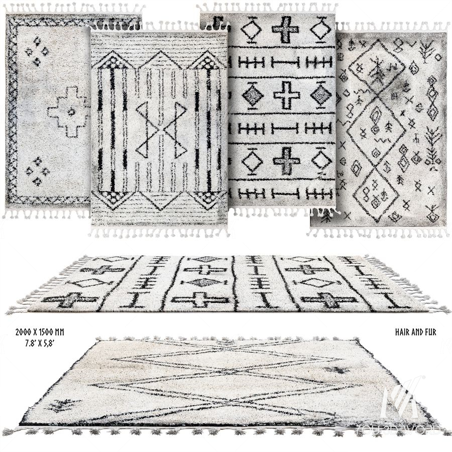 Scandinavian rugs set